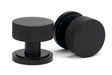 From The Anvil - Matt Black Brompton Mortice/Rim Knob Set (Art Deco) | Sku. 46799 | Trade Door Handles.