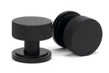 From The Anvil - Matt Black Brompton Mortice/Rim Knob Set (Art Deco) | Sku. 46799 | Trade Door Handles.