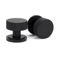From The Anvil - Matt Black Brompton Mortice/Rim Knob Set (Art Deco) | Sku. 46799 | Trade Door Handles.