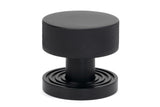 From The Anvil - Matt Black Brompton Mortice/Rim Knob Set (Beehive) | Sku. 46800 | Trade Door Handles.