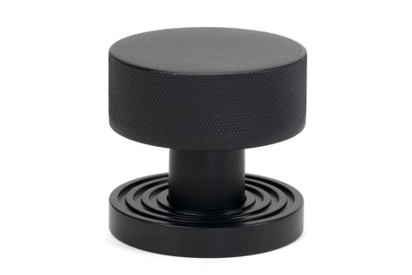 From The Anvil - Matt Black Brompton Mortice/Rim Knob Set (Beehive) | Sku. 46800 | Trade Door Handles.