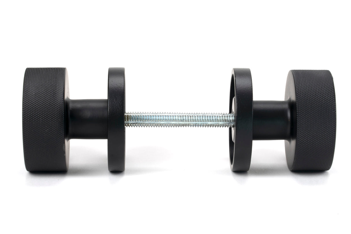 From The Anvil - Matt Black Brompton Mortice/Rim Knob Set (Beehive) | Sku. 46800 | Trade Door Handles.