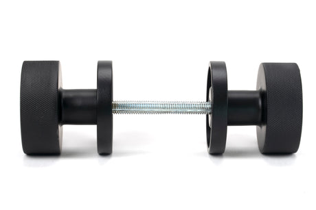 From The Anvil - Matt Black Brompton Mortice/Rim Knob Set (Beehive) | Sku. 46800 | Trade Door Handles.