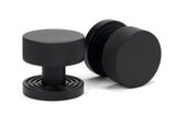 From The Anvil - Matt Black Brompton Mortice/Rim Knob Set (Beehive) | Sku. 46800 | Trade Door Handles.