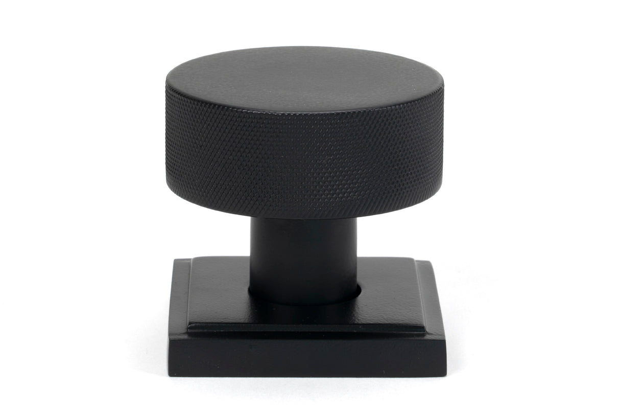 From The Anvil - Matt Black Brompton Mortice/Rim Knob Set (Square) | Sku. 46801 | Trade Door Handles.