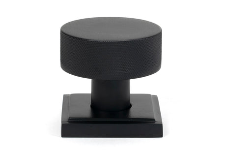From The Anvil - Matt Black Brompton Mortice/Rim Knob Set (Square) | Sku. 46801 | Trade Door Handles.