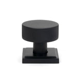 From The Anvil - Matt Black Brompton Mortice/Rim Knob Set (Square) | Sku. 46801 | Trade Door Handles.