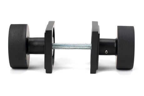 From The Anvil - Matt Black Brompton Mortice/Rim Knob Set (Square) | Sku. 46801 | Trade Door Handles.