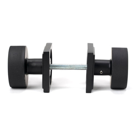 From The Anvil - Matt Black Brompton Mortice/Rim Knob Set (Square) | Sku. 46801 | Trade Door Handles.