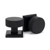 From The Anvil - Matt Black Brompton Mortice/Rim Knob Set (Square) | Sku. 46801 | Trade Door Handles.