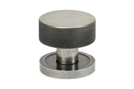 From The Anvil - Pewter Brompton Mortice/Rim Knob Set (Plain) | Sku. 46802 | Trade Door Handles.