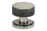 From The Anvil - Pewter Brompton Mortice/Rim Knob Set (Art Deco) | Sku. 46803 | Trade Door Handles.