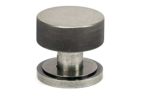 From The Anvil - Pewter Brompton Mortice/Rim Knob Set (Art Deco) | Sku. 46803 | Trade Door Handles.