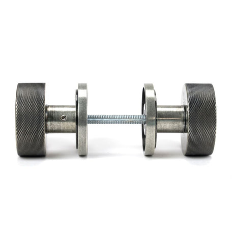 From The Anvil - Pewter Brompton Mortice/Rim Knob Set (Art Deco) | Sku. 46803 | Trade Door Handles.