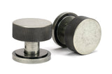 From The Anvil - Pewter Brompton Mortice/Rim Knob Set (Art Deco) | Sku. 46803 | Trade Door Handles.