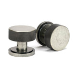 From The Anvil - Pewter Brompton Mortice/Rim Knob Set (Art Deco) | Sku. 46803 | Trade Door Handles.