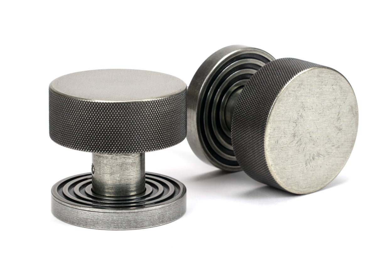 From The Anvil - Pewter Brompton Mortice/Rim Knob Set (Beehive) | Sku. 46804 | Trade Door Handles.
