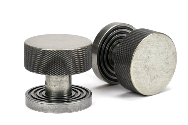 From The Anvil - Pewter Brompton Mortice/Rim Knob Set (Beehive) | Sku. 46804 | Trade Door Handles.