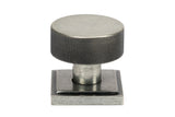 From The Anvil - Pewter Brompton Mortice/Rim Knob Set (Square) | Sku. 46805 | Trade Door Handles.