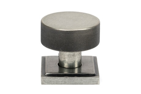 From The Anvil - Pewter Brompton Mortice/Rim Knob Set (Square) | Sku. 46805 | Trade Door Handles.