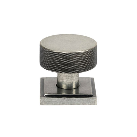 From The Anvil - Pewter Brompton Mortice/Rim Knob Set (Square) | Sku. 46805 | Trade Door Handles.