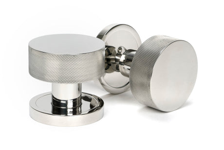 From The Anvil - Polished Marine SS (316) Brompton Mortice/Rim Knob Set (Plain) | Sku. 46806 | Trade Door Handles.