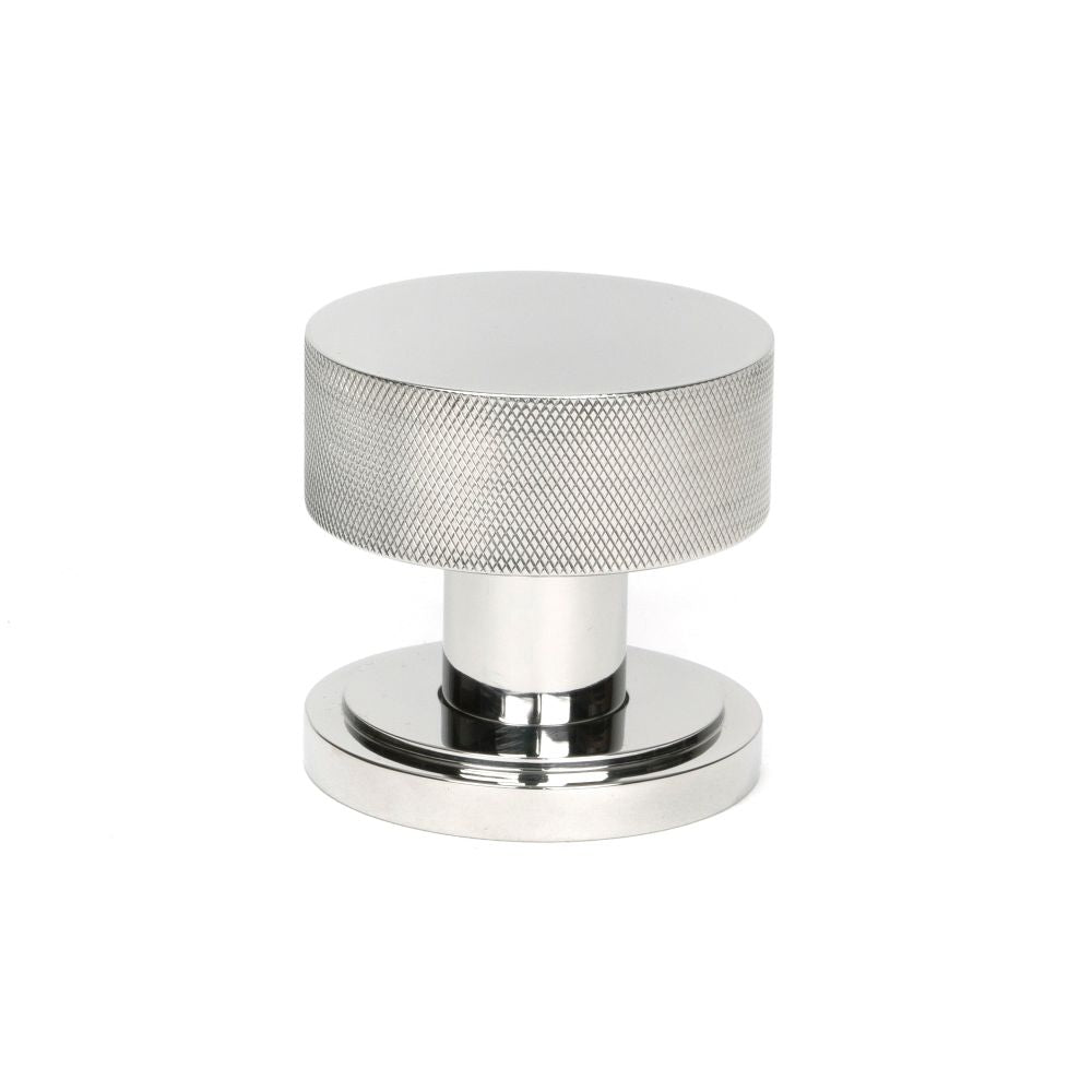 From The Anvil - Polished Marine SS (316) Brompton Mortice/Rim Knob Set (Art Deco) | Sku. 46807 | Trade Door Handles.