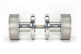 From The Anvil - Polished Marine SS (316) Brompton Mortice/Rim Knob Set (Art Deco) | Sku. 46807 | Trade Door Handles.