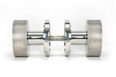 From The Anvil - Polished Marine SS (316) Brompton Mortice/Rim Knob Set (Art Deco) | Sku. 46807 | Trade Door Handles.