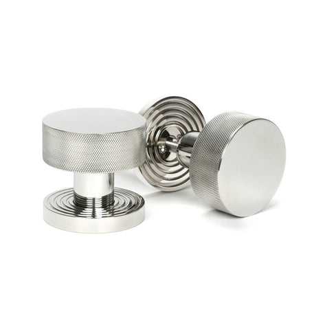 From The Anvil - Polished Marine SS (316) Brompton Mortice/Rim Knob Set (Beehive) | Sku. 46808 | Trade Door Handles.