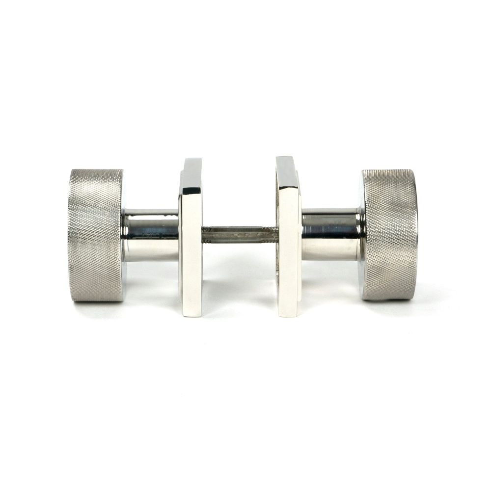 From The Anvil - Polished Marine SS (316) Brompton Mortice/Rim Knob Set (Square) | Sku. 46809 | Trade Door Handles.