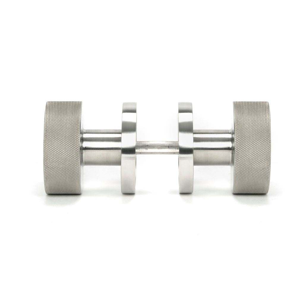 From The Anvil - Satin Marine SS (316) Brompton Mortice/Rim Knob Set (Plain) | Sku. 46810 | Trade Door Handles.