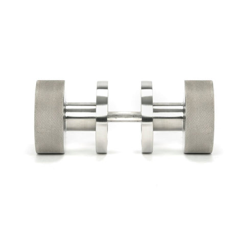 From The Anvil - Satin Marine SS (316) Brompton Mortice/Rim Knob Set (Plain) | Sku. 46810 | Trade Door Handles.