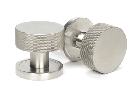 From The Anvil - Satin Marine SS (316) Brompton Mortice/Rim Knob Set (Plain) | Sku. 46810 | Trade Door Handles.