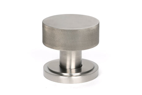 From The Anvil - Satin Marine SS (316) Brompton Mortice/Rim Knob Set (Art Deco) | Sku. 46811 | Trade Door Handles.