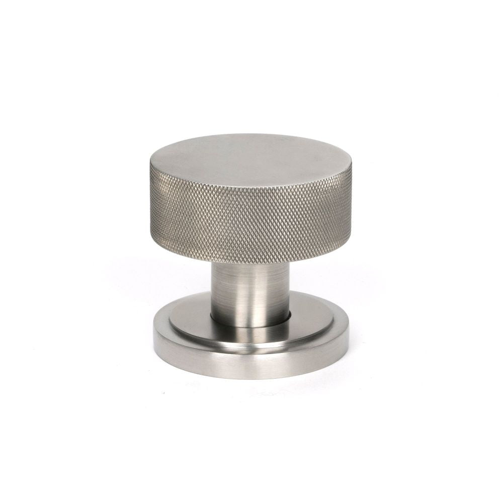 From The Anvil - Satin Marine SS (316) Brompton Mortice/Rim Knob Set (Art Deco) | Sku. 46811 | Trade Door Handles.