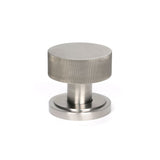 From The Anvil - Satin Marine SS (316) Brompton Mortice/Rim Knob Set (Art Deco) | Sku. 46811 | Trade Door Handles.