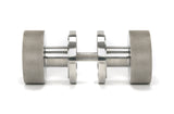 From The Anvil - Satin Marine SS (316) Brompton Mortice/Rim Knob Set (Art Deco) | Sku. 46811 | Trade Door Handles.