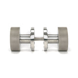 From The Anvil - Satin Marine SS (316) Brompton Mortice/Rim Knob Set (Art Deco) | Sku. 46811 | Trade Door Handles.