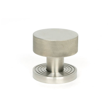 From The Anvil - Satin Marine SS (316) Brompton Mortice/Rim Knob Set (Beehive) | Sku. 46812 | Trade Door Handles.
