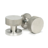 From The Anvil - Satin Marine SS (316) Brompton Mortice/Rim Knob Set (Beehive) | Sku. 46812 | Trade Door Handles.