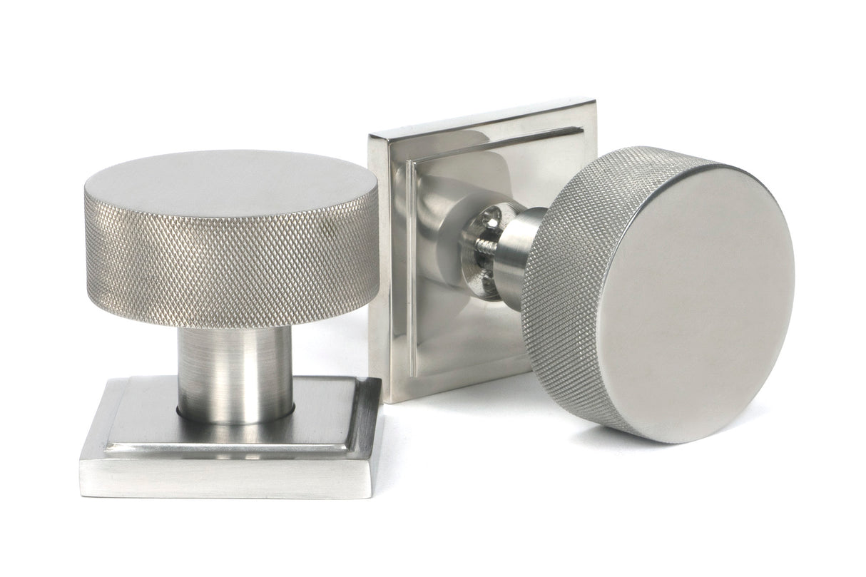 From The Anvil - Satin Marine SS (316) Brompton Mortice/Rim Knob Set (Square) | Sku. 46813 | Trade Door Handles.