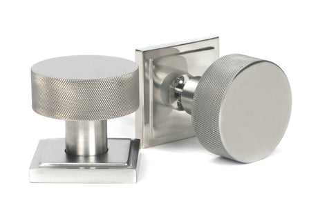 From The Anvil - Satin Marine SS (316) Brompton Mortice/Rim Knob Set (Square) | Sku. 46813 | Trade Door Handles.