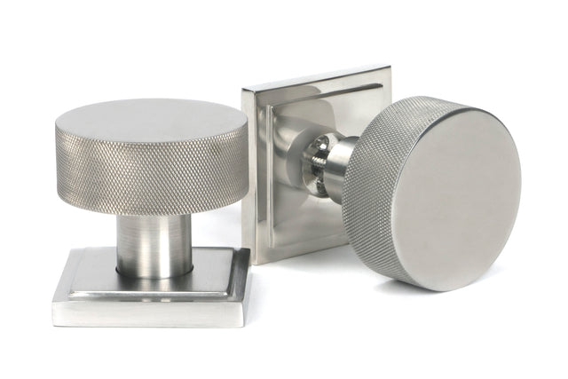 From The Anvil - Satin Marine SS (316) Brompton Mortice/Rim Knob Set (Square) | Sku. 46813 | Trade Door Handles.