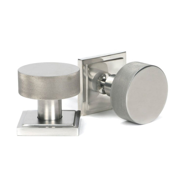 From The Anvil - Satin Marine SS (316) Brompton Mortice/Rim Knob Set (Square) | Sku. 46813 | Trade Door Handles.