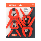 This is an image of Timco - Spring Clamp Set 4pcs (4 Pieces Backing Card) 468148