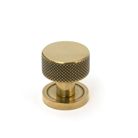 From The Anvil - Aged Brass Brompton Cabinet Knob - 25mm (Plain) | Sku. 46814 | Trade Door Handles.