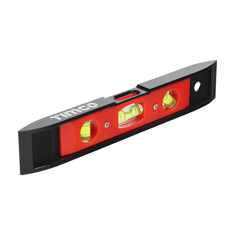 This is an image of Timco - Toolbox Spirit Level - Plastic 225mm (1 Each Unit) 468151