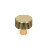 From The Anvil - Aged Brass Brompton Cabinet Knob - 25mm (No rose) | Sku. 46815 | Trade Door Handles.
