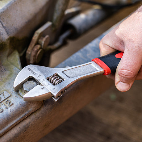 This is an image of Timco - Adjustable Wrench 6" (1 Each Backing Card) 468166